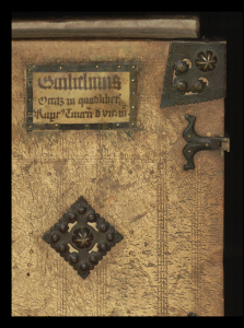 Metallbeschläge auf einem Einband aus dem 15. Jahrhundert -Signatur: 4° Inc 818.7
