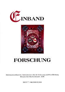 Einbandforschung Heft 7 Titel Einbandforschung Heft 7