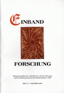 Titel Einbandforschung Heft 17
