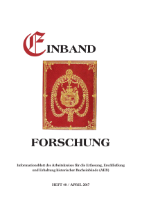 Einbandforschung Heft 40 Titel Einbandforschung Heft 40